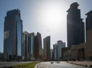 Gratte-ciel du centre-ville de Doha, Qatar — Photo de stock