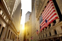 Bolsa de valores de Nova Iorque, Wall Street, Nova Iorque, EUA — Fotografia de Stock