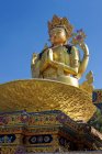 Giant statue of deity with many arms, Buddha Park, Kathmandu, Nepal — Stock Photo