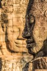 Giant Buddha face, Bayon Temple, Angkor Thom, Cambodge — Photo de stock