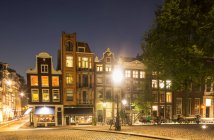 Street scene and building exteriors, Amsterdam, Netherlands — Stock Photo