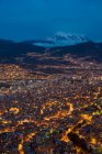 Nachtansicht von La Paz von El Alto, Bolivien, Südamerika — Stockfoto