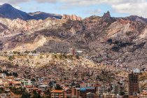 Fernsicht auf La Paz und die Berge, Bolivien, Südamerika — Stockfoto