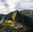 Vue du Machu Picchu, Vallée Sacrée, Pérou, Amérique du Sud — Photo de stock