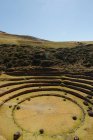 Kreisförmige Muränen-Ruinen, Maras, Heiliges Tal, Peru, Südamerika — Stockfoto