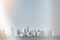 Vue filtrée par couleur de Hoboken, New Jersey depuis Manhattan New York, USA — Photo de stock