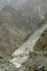 Staub aufgeblasen Talseite, Spiti Flusstal, Nako, Himachal Pradesh, Indien, Asien — Stockfoto