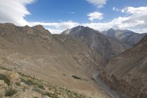 Vue sur la rivière et la vallée de Spiti, Nako, Himachal Pradesh, Inde, Asie — Photo de stock