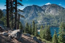 Mountainside view of South Lake Tahoe, California, USA — Stock Photo