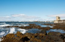 Берегова лінія, пляж солончаків, Шотландія. — стокове фото