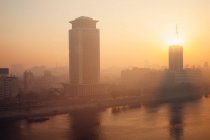 Ministry of Foreign Affairs building in evening sunlight, Cairo, Egypt — Stock Photo