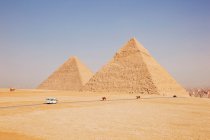 Grande pirâmide e pirâmide de Khafre, Gizé, Egito — Fotografia de Stock