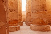 Pillars at Karnak Temple complex, Luxor, Egypt — Stock Photo