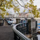 Canal en Zurich, Suiza - foto de stock