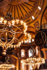 Interior de Hagia Sophia (Aya Sofya), Sultanahmet, Estambul, Turquía - foto de stock