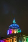 San Francisco City Hall lit with rainbow lights for Pride, USA — стокове фото