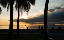 Baywalk, al tramonto, Roxas Boulevard, Manila, Filippine — Foto stock