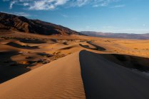 Mesquite Sand Dunes ao amanhecer, Death Valley National Park, Califórnia, EUA — Fotografia de Stock