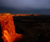 Ponto de cavalo morto com vista para o crepúsculo, Utah, EUA — Fotografia de Stock