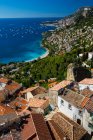High angle view of Monaco from Castle of Roquebrune — Stock Photo