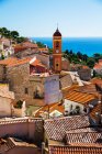Elevated view of rooftops from Castle of Roquebrune, Roquebrune, — Stock Photo