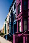 Colourful terraced street, London, UK — Stock Photo