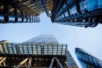 Low angle view of blue sky from122 Leadenhall St, London — Stock Photo