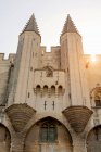 Palais des Papes flèches et entrée, Avignon, Provence, France — Photo de stock