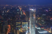 Вид с воздуха на центральный деловой район Пекина — стоковое фото