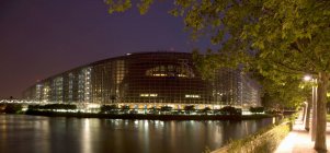 European Parliament at night, Strasbourg, France — Stock Photo