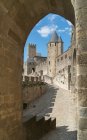 Средневековый укреплённый город Каркассон, Франция — стоковое фото