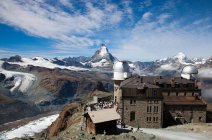 Observatorio astronómico, Matterhorn, Alpes suizos, Suiza - foto de stock