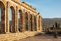 Ruinas romanas de Volubilis, Meknes, Marruecos, África del Norte - foto de stock