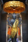 Религиозная статуя в золотом халате, Ангкор-Ват, Сием-Рип, Камбоджа — стоковое фото