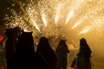 Correfoc (Running with Fire) festival, Maiorca, Spagna — Foto stock