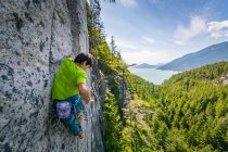 Arrampicata su roccia a Squamish, Columbia Britannica, Canada — Foto stock