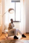 Portrait of young muslim woman at home — Stock Photo