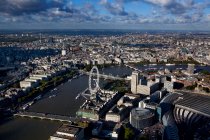 UK, London, Cityscape with London Eye and Thames river — Stock Photo