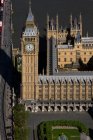 UK, London, Aerial view of Houses of Parliament and Elizabeth Tower — стокове фото