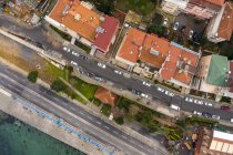 Turchia, Istanbul, Veduta aerea di costruzione e strada costiera — Foto stock