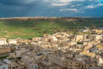 Мальта, остров Гоцо, Вид на старый город с воздуха — стоковое фото