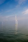 Netherlands, Friesland, Breezanddijk, Offshore wind turbines — Stock Photo