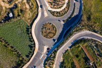 Malta, Mellieha, Вид с воздуха на дорогу — стоковое фото