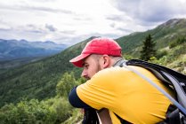 USA, Alaska, Hiker looking at view in Denali National Park — Stock Photo