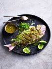 Bpla Neng Ma Now - chili lime pesce al vapore — Foto stock