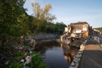 Bélgica, Pepinster, Casa danificada por inundação — Fotografia de Stock