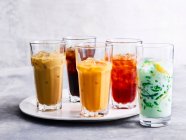 Variety of colored drinks — Stock Photo