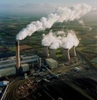 UK, North Yorkshire, Aerial view ofDraxPower Station — Stock Photo