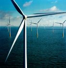 Royaume-Uni, Pays de Galles, Powys, parc éolien offshore — Photo de stock