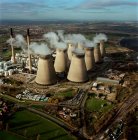 UK, North Yorkshire, Aerial view of Drax Power Station — стокове фото